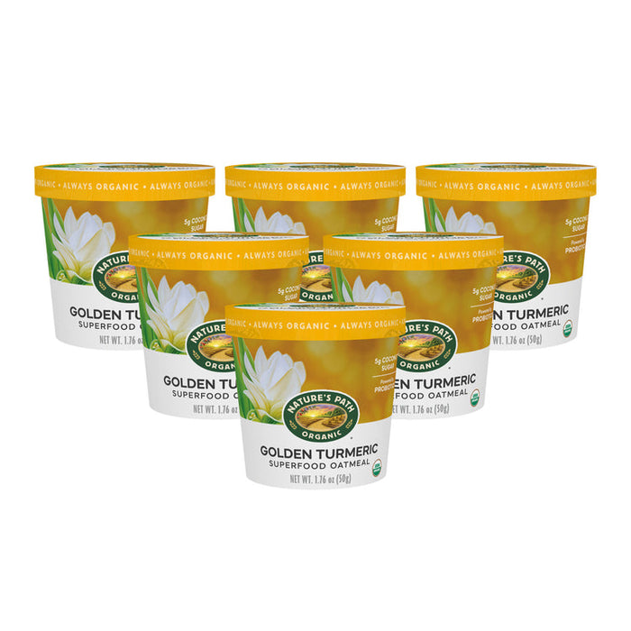 Nature's Path Organic Golden Turmeric Superfood Oatmeal 6 Pack