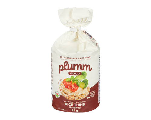 Plum-M-Good Brown Rice Thins - Organic, Gluten Free - Brown Rice 95g