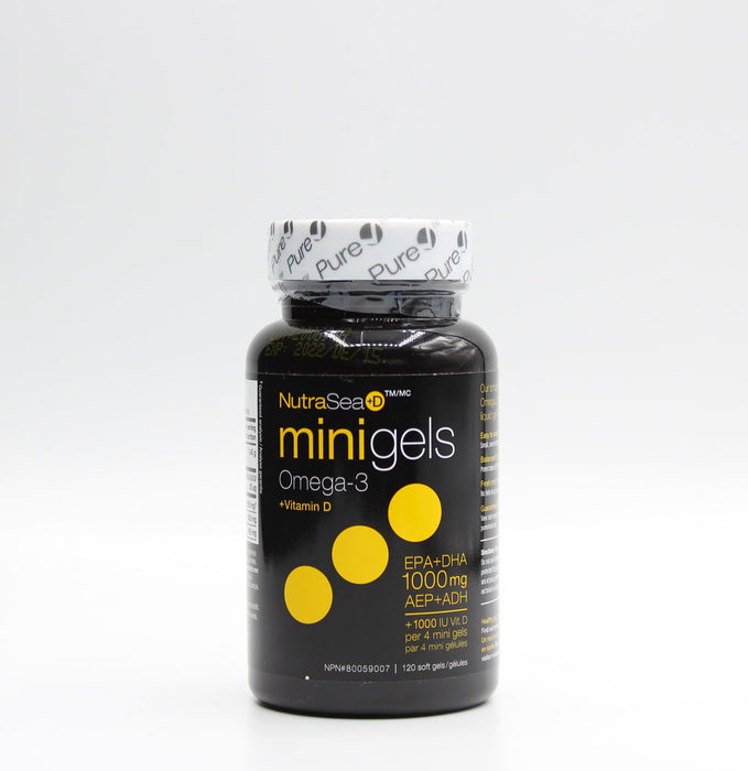 NutraSea minigels Omega-3 + Vitamin D 120 Softgels
