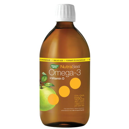 NutraSea Omega-3 + Vitamin D Crisp Apple 500ml