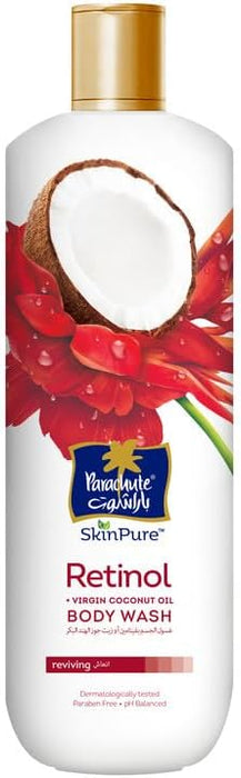 Parachute Retinol Body Wash with Virgin Coconut Oil – Skin Renewal Formula (400ml)