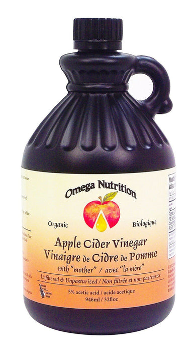 Omega Nutrition Organic Unpasturized Apple Cider Vinegar 946ml