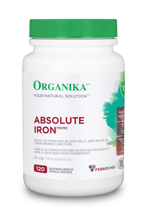 Organika Absolute Iron Helps to Form Red Blood Cells and Helps In Thir Proper Function 120 Vegecaps