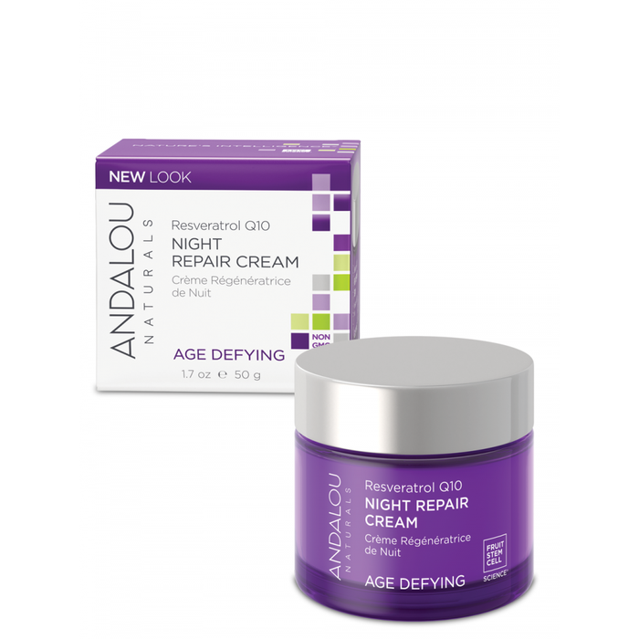 Andalou Naturals Rsveratrol Q10 Night Repair Cream 50g