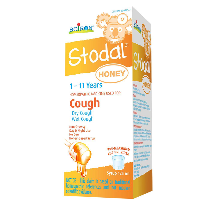 Boiron Stodal Homeopathic Cough Medicine - Honey Flavoured (Ages 1 - 11 years) 125ml