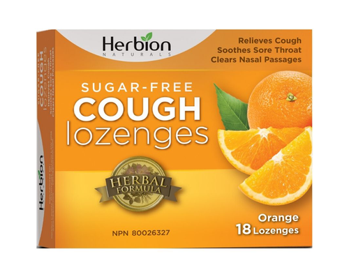 Herbion Naturals Sugar-Free Cough Lozenges - Orange 18 Pack