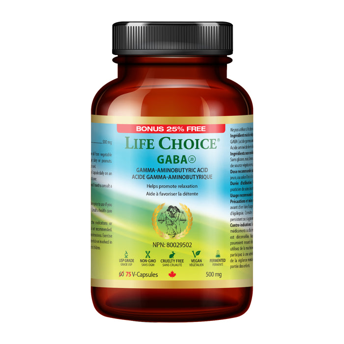 Life Choice - GABA (Gamma-Aminobutyric Acid) 60 Vegecaps