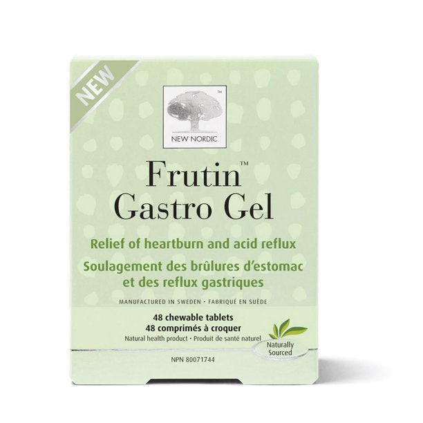 New Nordic Frutin Gastro Gel - Relief of Heartburn 48 Chewables