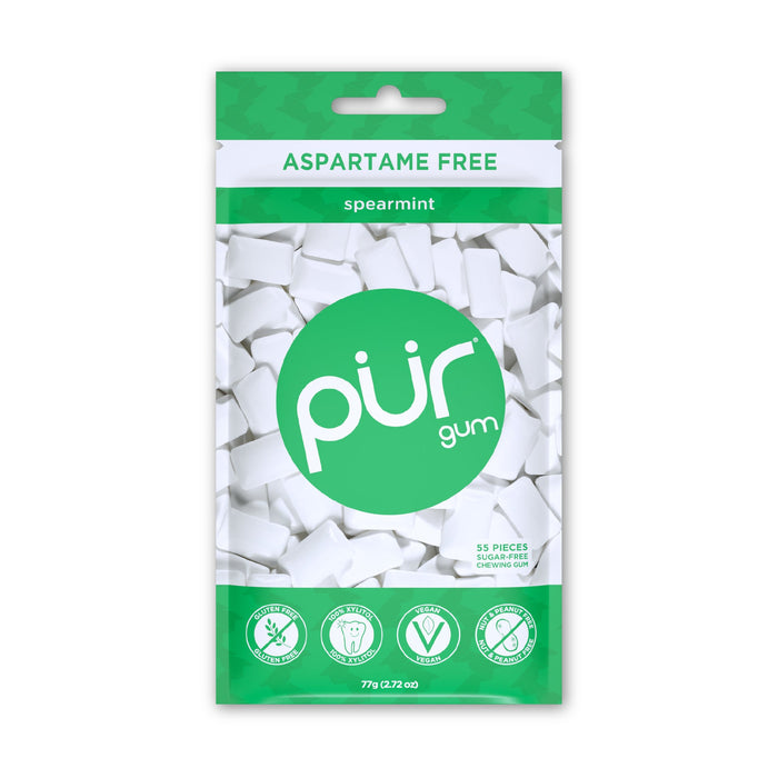 Pur Aspartame Free Gum - Spearmint Gum 55pieces