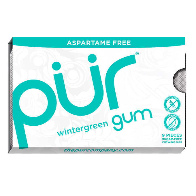 Pur Aspartame Free Gum - Wintergreen Gum 9pieces