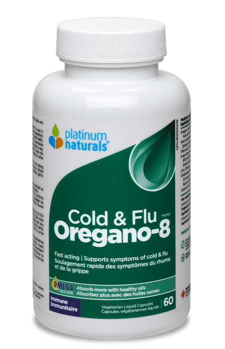 Platinum Naturals - Cold & Flu Oregano-8 (Therapeutic) 60 Capsules