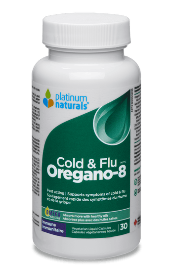 Platinum Naturals - Cold & Flu Oregano-8 (Therapeutic) 30 Vegecaps
