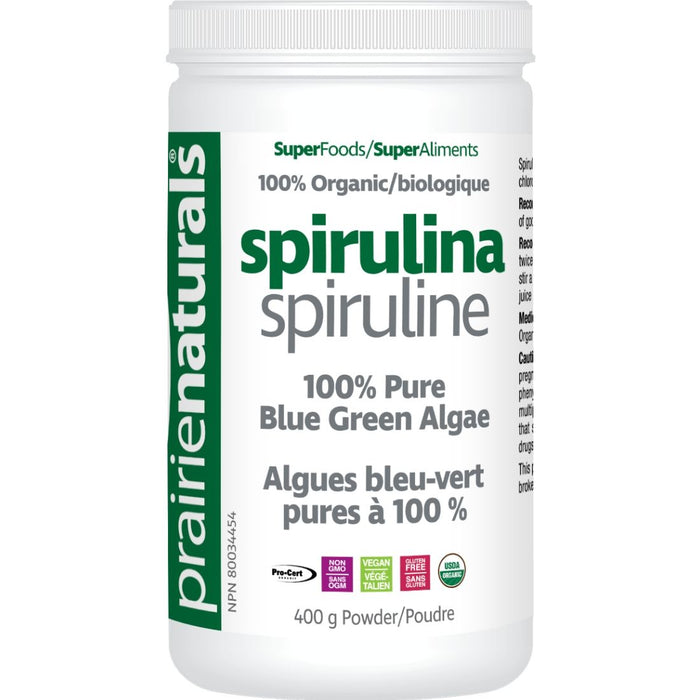 Prairie Naturals Organic Spirulina (100% Pure Blue Green Algae) 200g