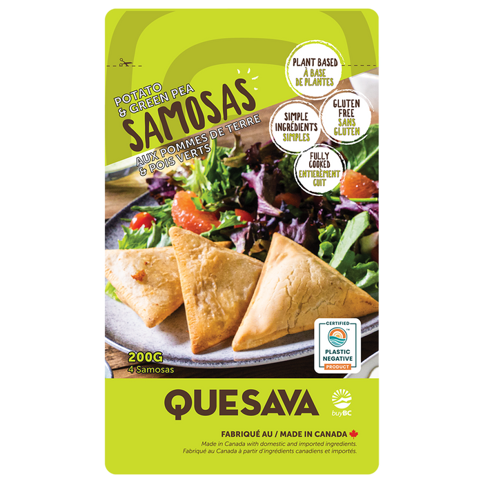 Quesava Plant-Based Green Pea Samosas (4) 200g