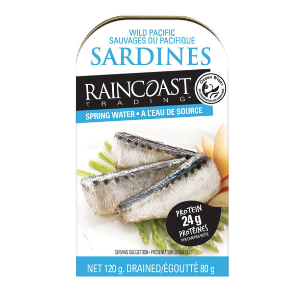 Raincoast Trading - Wild Pacific Sardines - Spring Water 120g