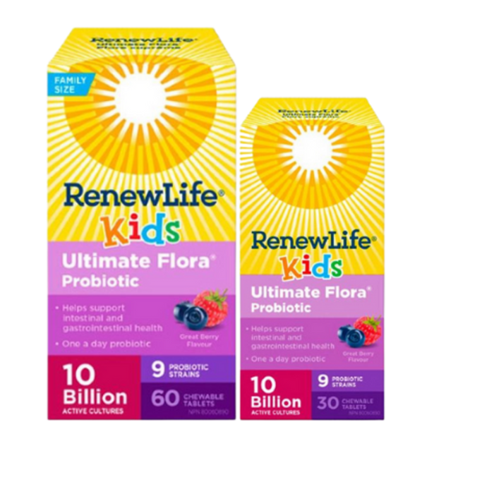 RenewLife Kids Ultimate Flora Probiotic (10Billion) 30 Chewables