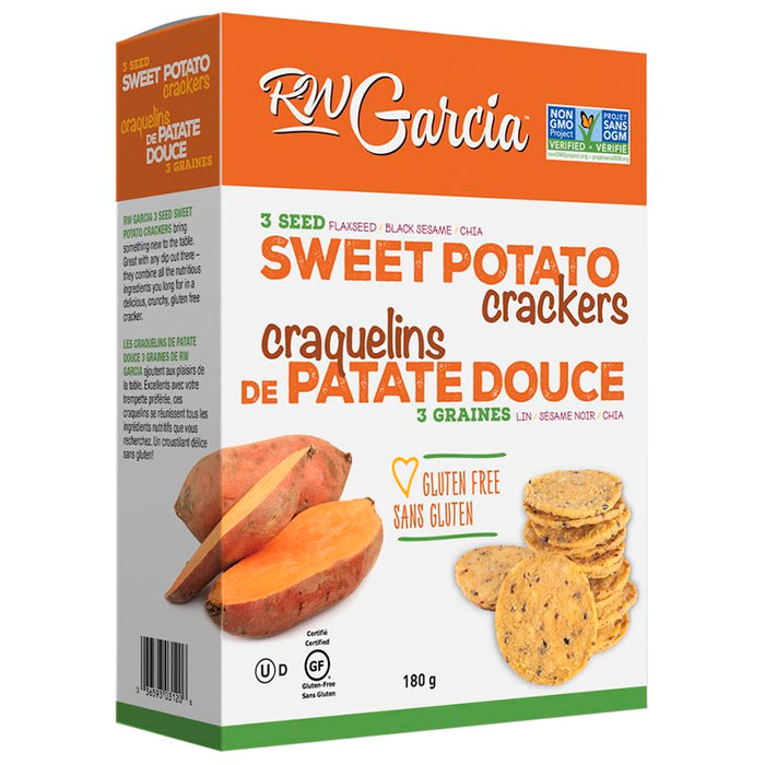 RW Garcia 3-Seed Sweet Potato Crackers - Gluten Free 180g