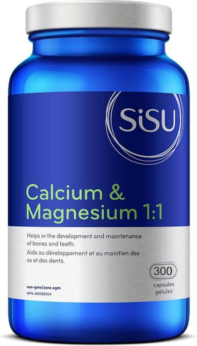 Sisu Calcium & Magnesium 1:1 Helps In The Development and Maintenance of Bones and Teeth 300 Capsules