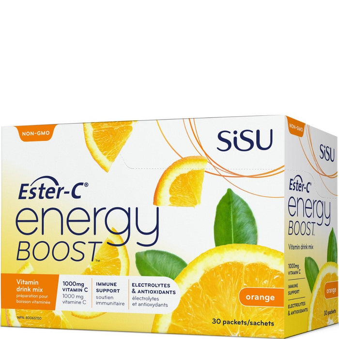 SISU - Ester-C Energe Boost Vitamin Drink Mix (Orange Flavour) 30 Sachets