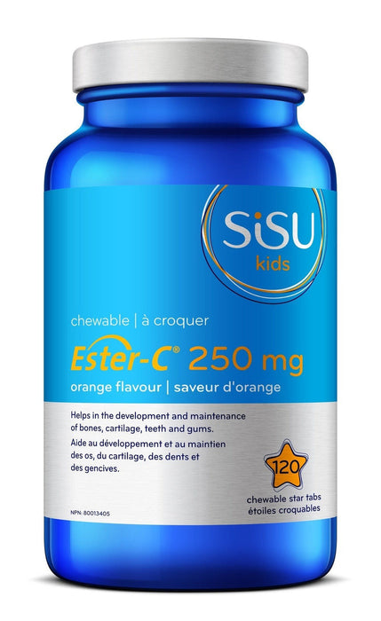 SISU Kids - Ester-C 250mg Vitamin C (Orange Flavour) 120 Chewables