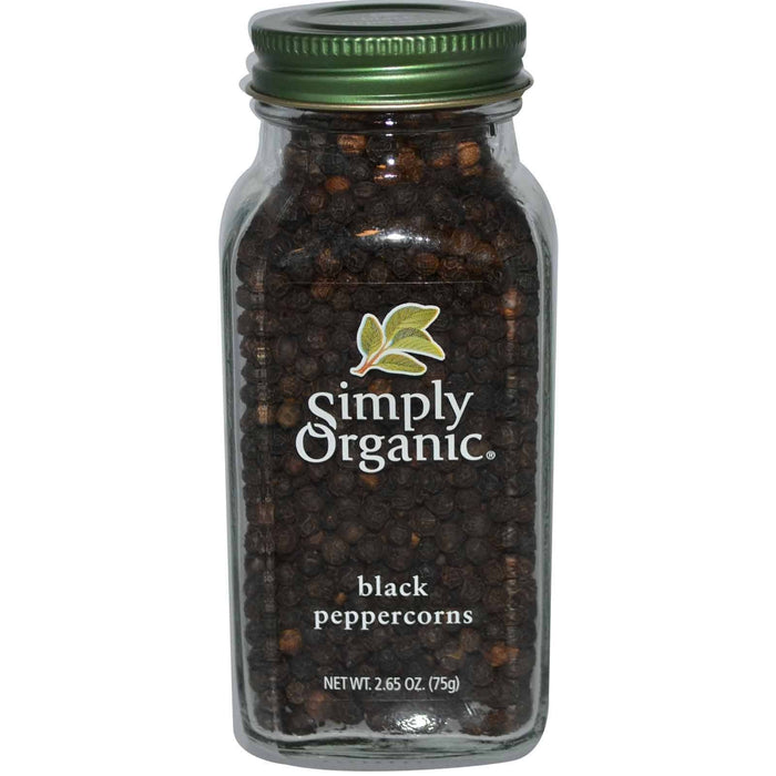 Simply Organic Black peppercorns 75g