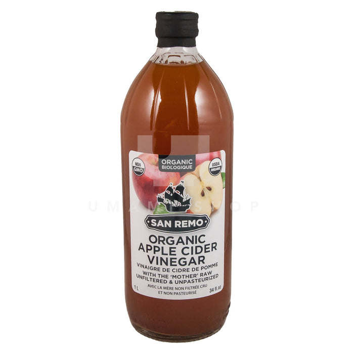 San Remo's Organic Raw Apple Cider Vinegar 1l
