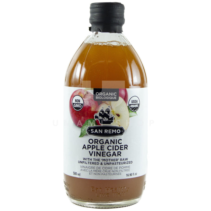 San Remo's Organic Raw Apple Cider Vinegar 500ml