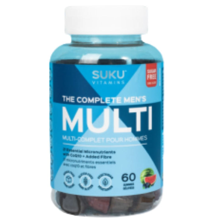 SUKU Complete Men's multivitamins with CoQ10 and Fiber (Naturally Flavoured Mixed Fruits) 60gummies
