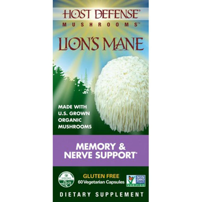 Host Defense Mushrooms Lion's Mane - Memory & Nerve Support 60 Vegecaps