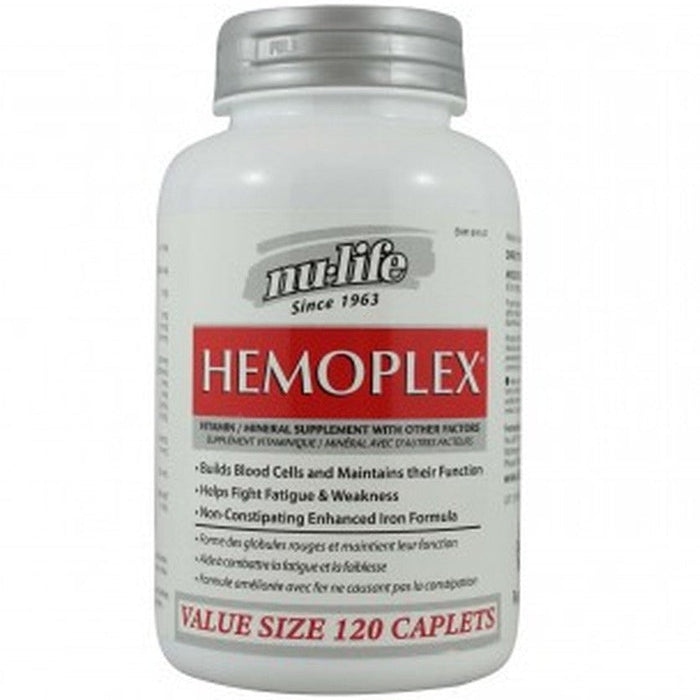 Nu Life Hemoplex Builds Healthy Blood and Protects The Vessels 120caplets