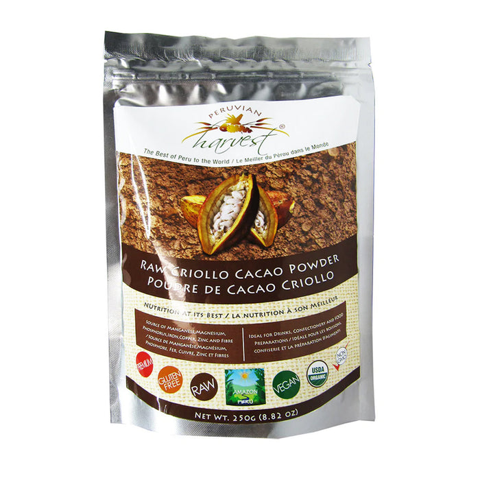 Peruvian Harvest Raw Criollo Cacao Powder 250g