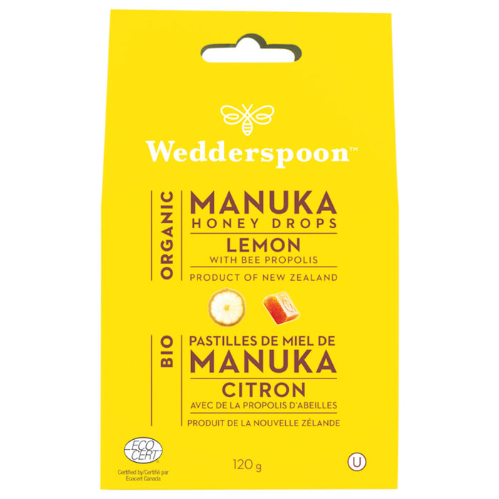 Wedderspoon Manuka Honey Drops - Lemon 120g