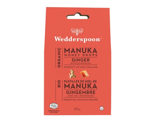 Wedderspoon Manuka Honey Drops - Ginger 120g