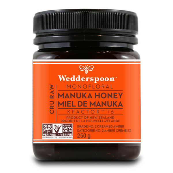 Wedderspoon Monofloral Raw Manuka Honey K Factor 16 250g