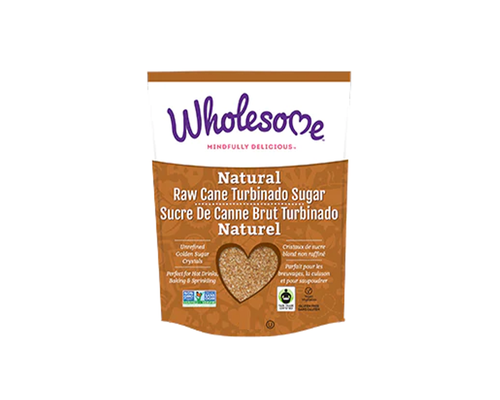 Wholesome Organic/Natural Sugars - Natural Raw Cane Turbinado Sugar 681g