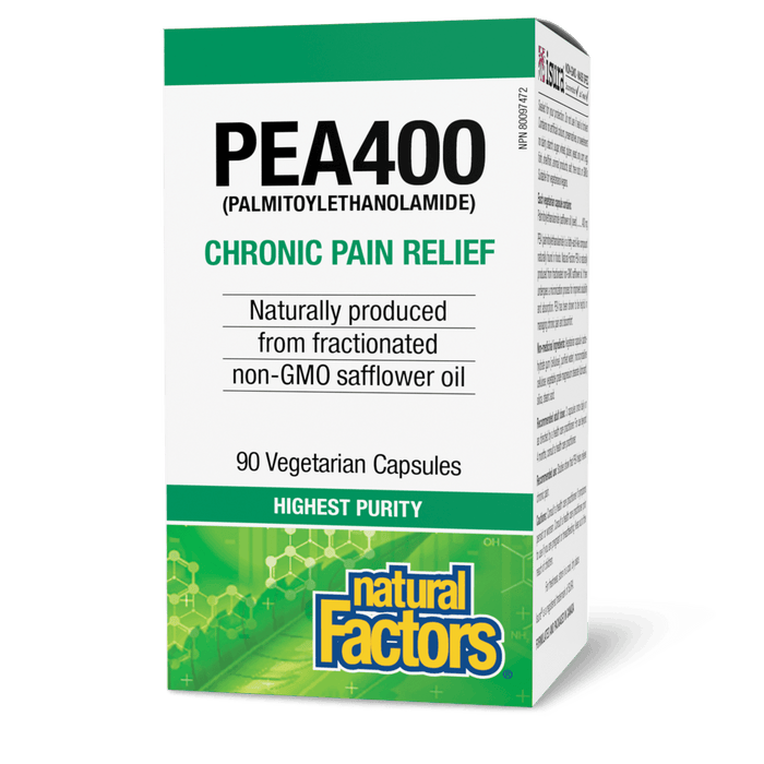 Natural Factors PEA400 Chronic Pain Relief 90vcaps