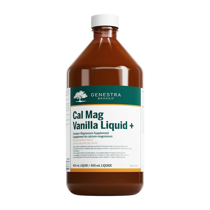 Genestra Cal Mag Vanilla Liquid + - Vanilla Flavour 450ml