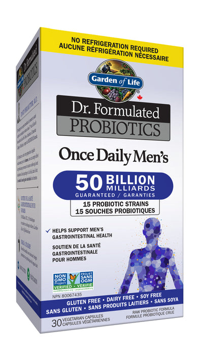 Garden of Life Dr. Formulated Probiotics Once Daily Men's (50Billion) 30 Vegecaps