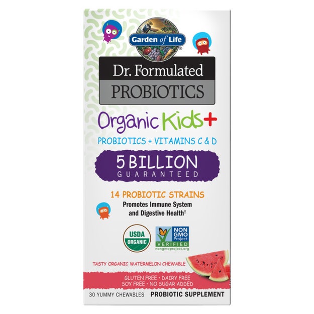 Garden of Life Dr. Formulated Probiotics Organic Kids+ (5Billion)  - Watermelon Flavour 30 Chewables