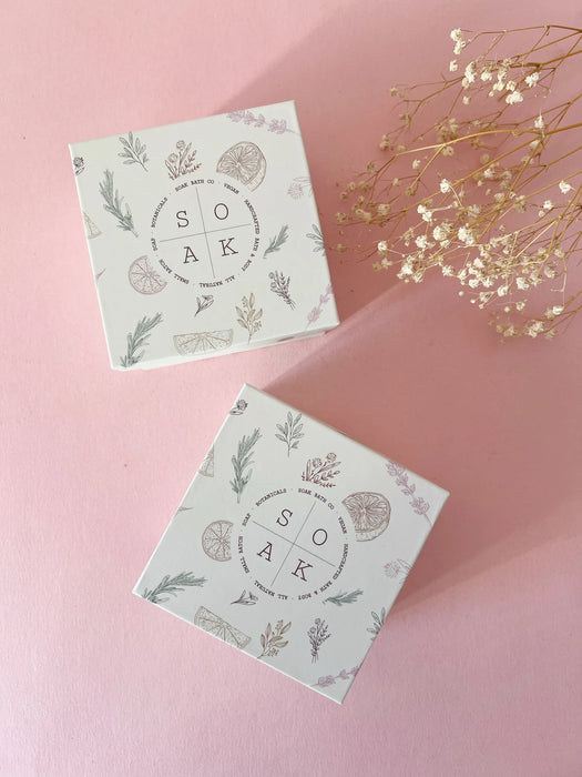 Soak Bath Co. Mini Bath Bomb Gift Box – Relaxing Aromatherapy Set (300g)