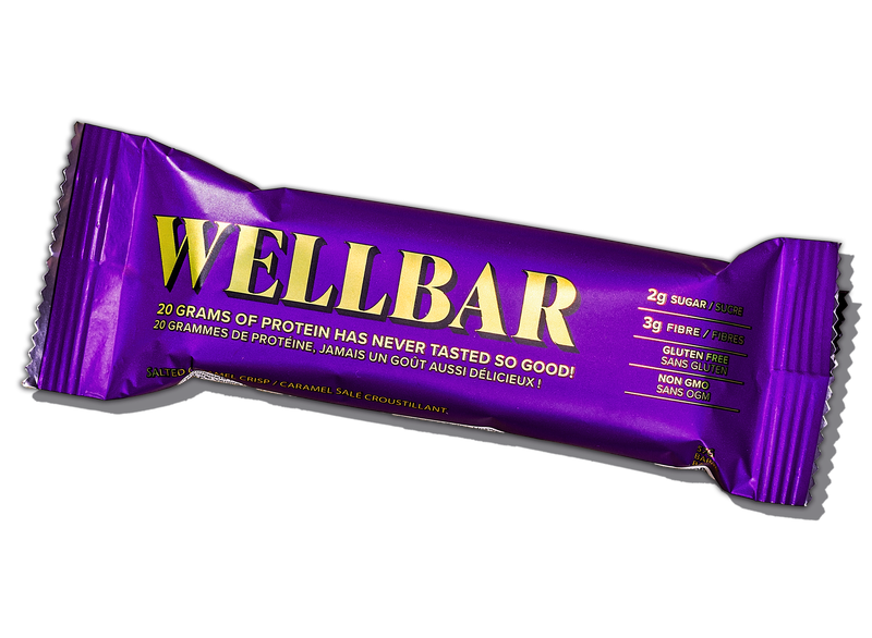 Wellbar Salted Caramel Crisp Protein Bar 57g