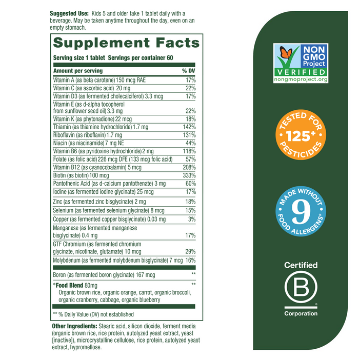 MegaFood Kids One Daily Multivitamin60tabs