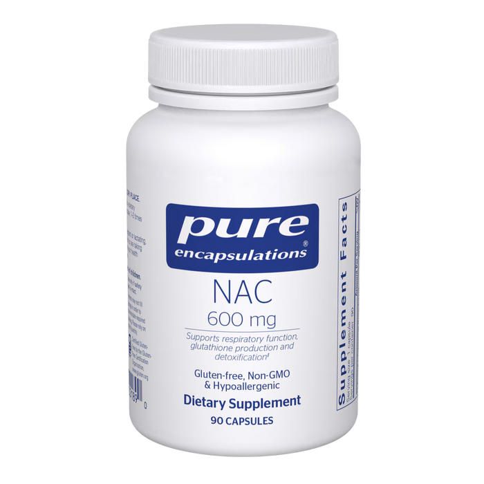Pure Encapsulations NAC 600mg – Antioxidant and Detoxification Support (180 Capsules)