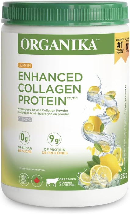 Organika Enhanced Collagen Protein (Lemon Flavour) 252g