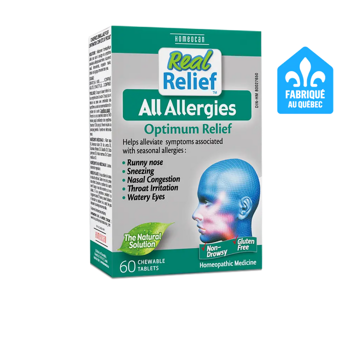 Homeocan All Allergies Optimum Relief – Multi-Symptom Allergy Support (60 Chewable Tablets) 60chewabletabs