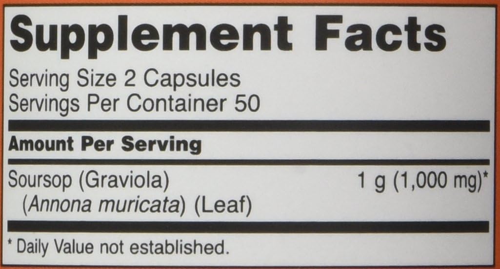 Now Graviola 500mg 100caps