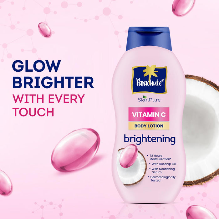 Parachute Brightening Body Lotion with Vitamin C – Radiant Skin Care (400g)
