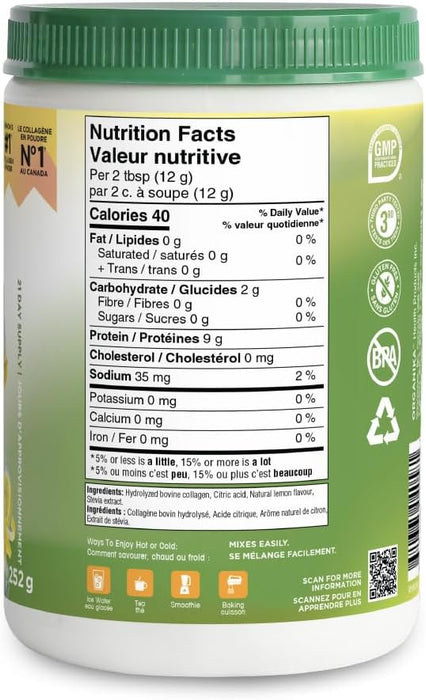 Organika Enhanced Collagen Protein (Lemon Flavour) 252g