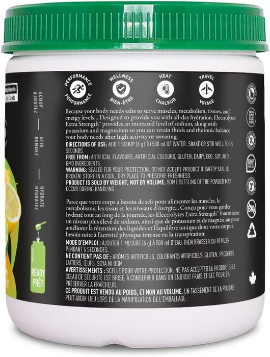Organika Electrolytes Extra Strength Lemon Lime Flavour  180g