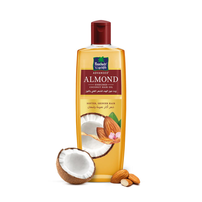 Parachute Coconut & Almond Hair Oil – Smooth & Moisturizing Hair Care (300ml)